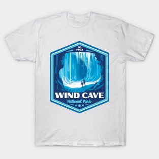 Wind Cave National Park Vintage WPA Style Outdoor Badge T-Shirt